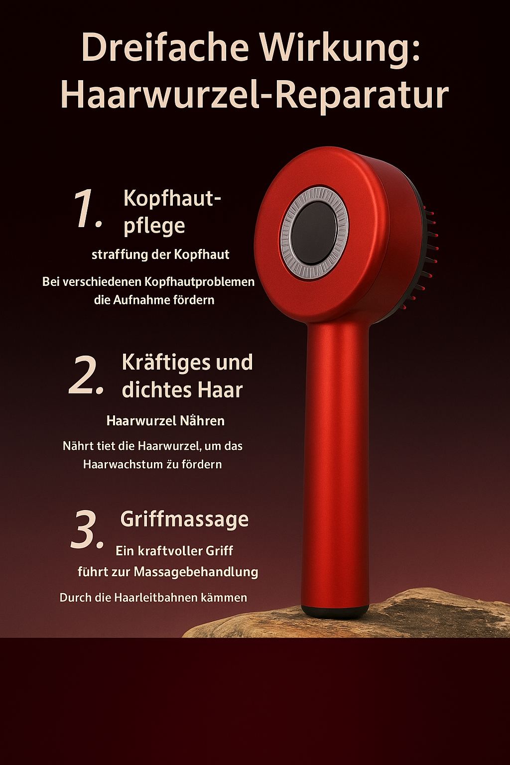 Hair-Glow Pro-3-in1- Laser-Massagekamm