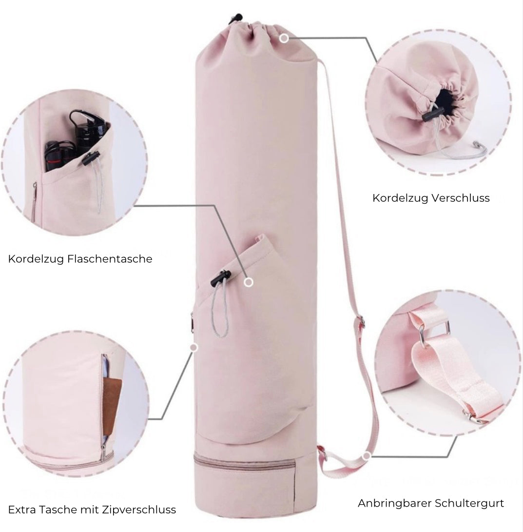ZenCarry-Pilatesmatte mit Wasserflaschenhalterung