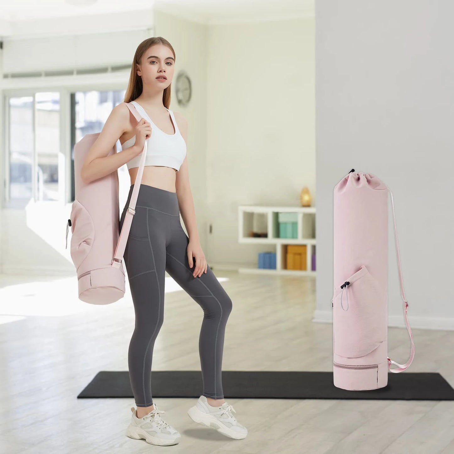 ZenCarry-Pilatesmatte mit Wasserflaschenhalterung